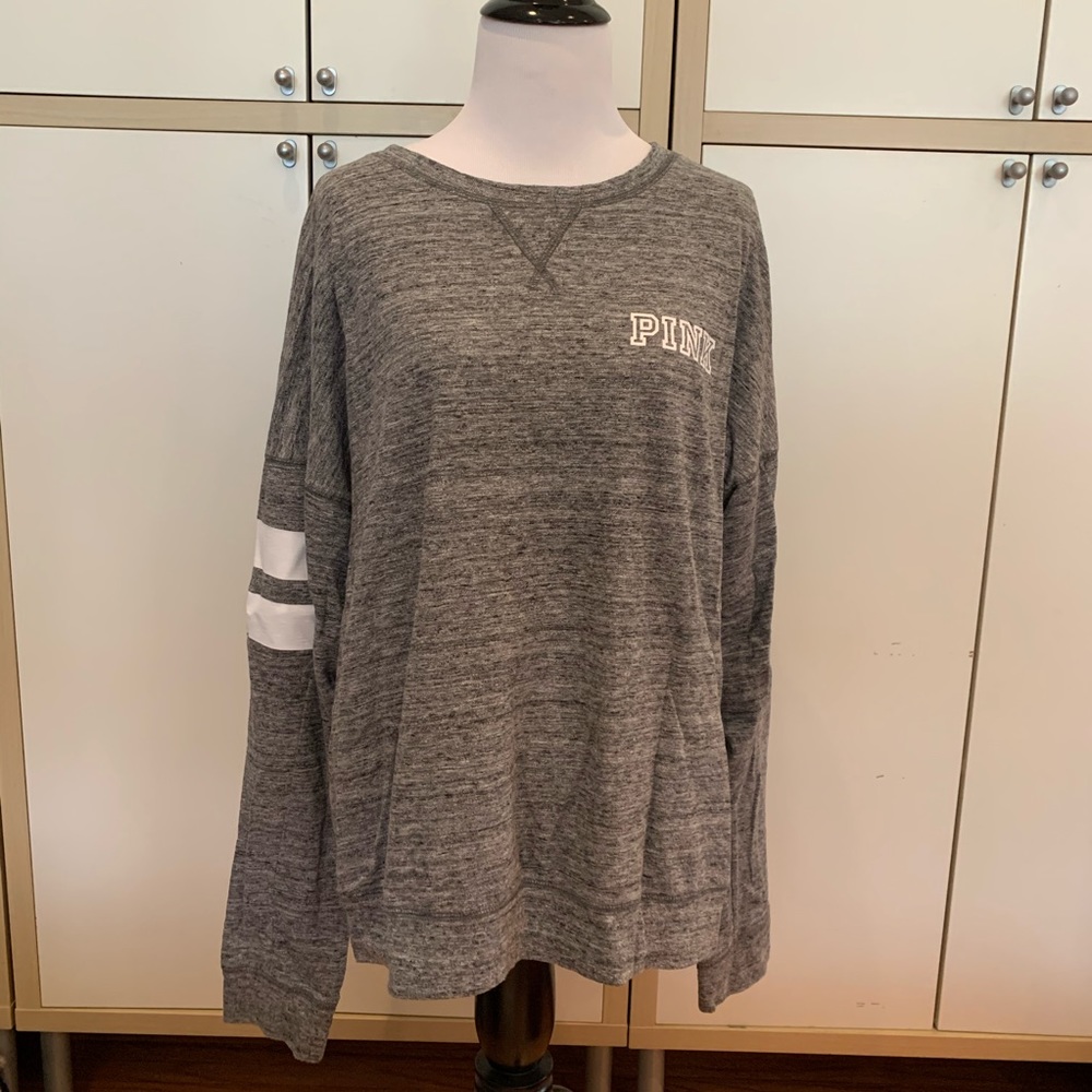 VS PINK long sleeve grey top